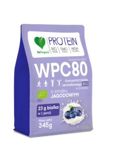 Aliness BeOrganic, Białko serwatkowe WPC 80 Jagoda BIO 345g
