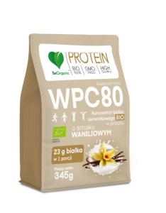 Aliness BeOrganic, Białko serwatkowe WPC 80 Wanilia BIO 345g 